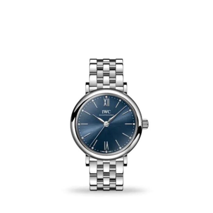 IWC Portofino Automatic 34mm IW357413 ladies’ watch in rose gold with silver dial and alligator leather strap