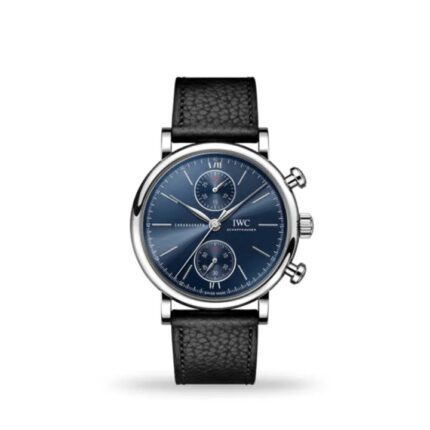 IWC Portofino Chronograph 39mm Edition Laureus IW391408 men’s watch with blue dial and black leather strap