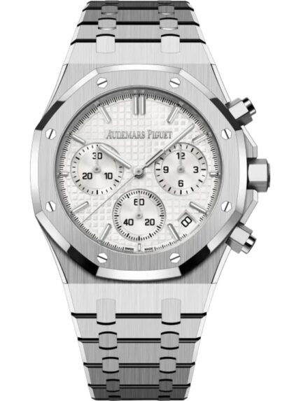 Royal Oak 41mm Chronograph with Silver-Toned Dial and Stainless Steel Bracelet