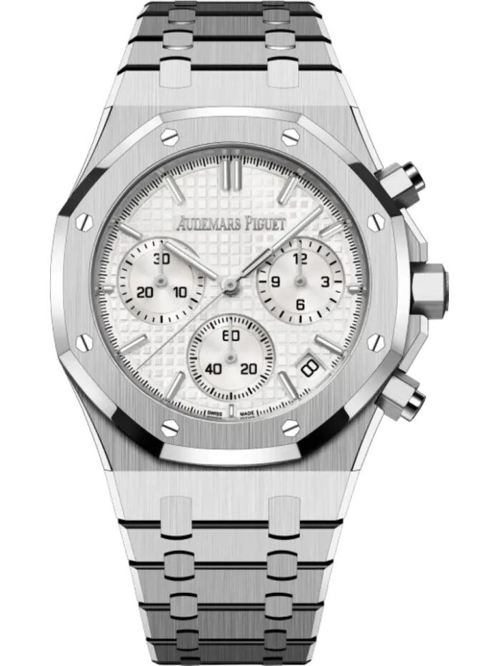 Royal Oak 41mm Chronograph with Silver-Toned Dial and Stainless Steel Bracelet