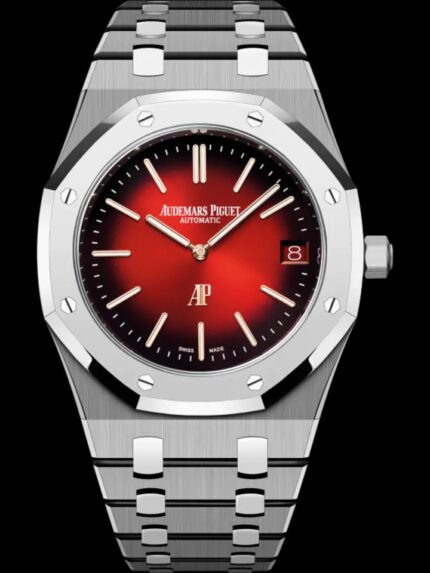 Royal Oak Jumbo Extra-Thin Watch with Smoked Burgundy Dial – 39mm