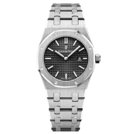 Royal Oak Women’s 33mm Quartz Watch with Black Dial and Stainless Steel Case