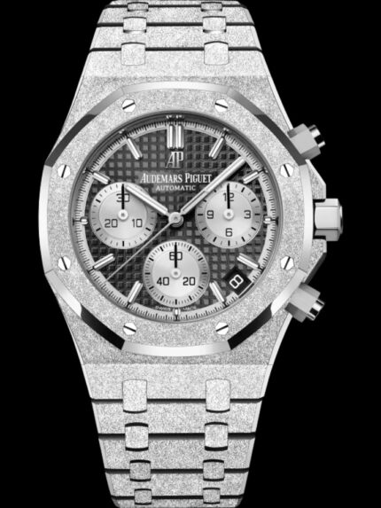Royal Oak Frosted Gold Chronograph 41mm Watch with Black Dial