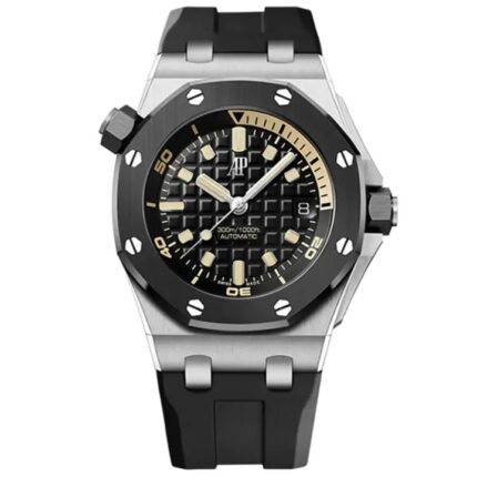 Royal Oak Offshore Diver 15720 42mm with Ceramic Bezel and Black Strap
