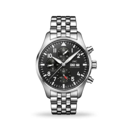 IWC Pilot’s Watch Chronograph 43mm IW378002 with black dial and stainless steel case