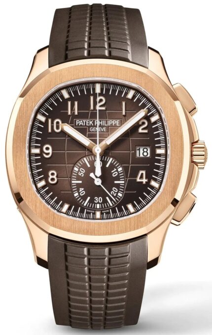 Patek Philippe Aquanaut Chronograph 42mm black dial with orange strap