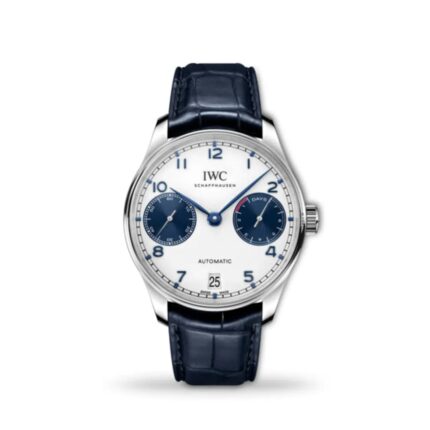 IWC Portugieser Automatic 42mm IW500715 with silver dial and blue hands