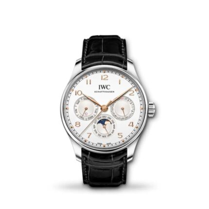 IWC Portugieser Perpetual Calendar 42mm IW344203 in 18k rose gold with silver dial