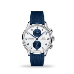 IWC Portugieser Chronograph 41mm IW371620 white dial gold hands Swiss watch