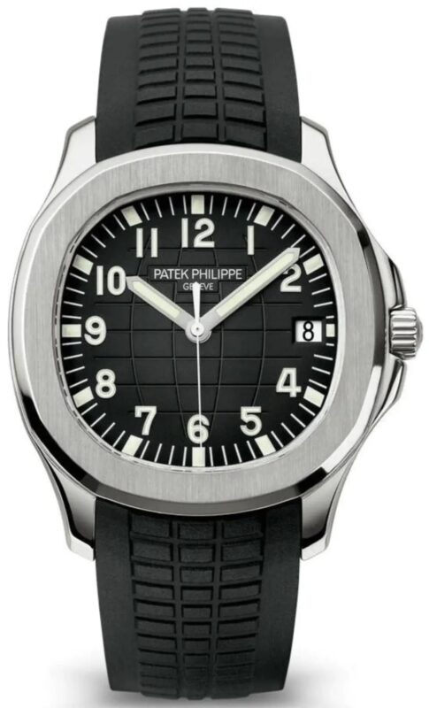 Patek Philippe Aquanaut 40.8mm luxury sports watch with embossed dial and composite strap