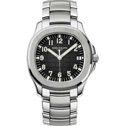 Patek Philippe Aquanaut 40.8mm black dial with tropical strap