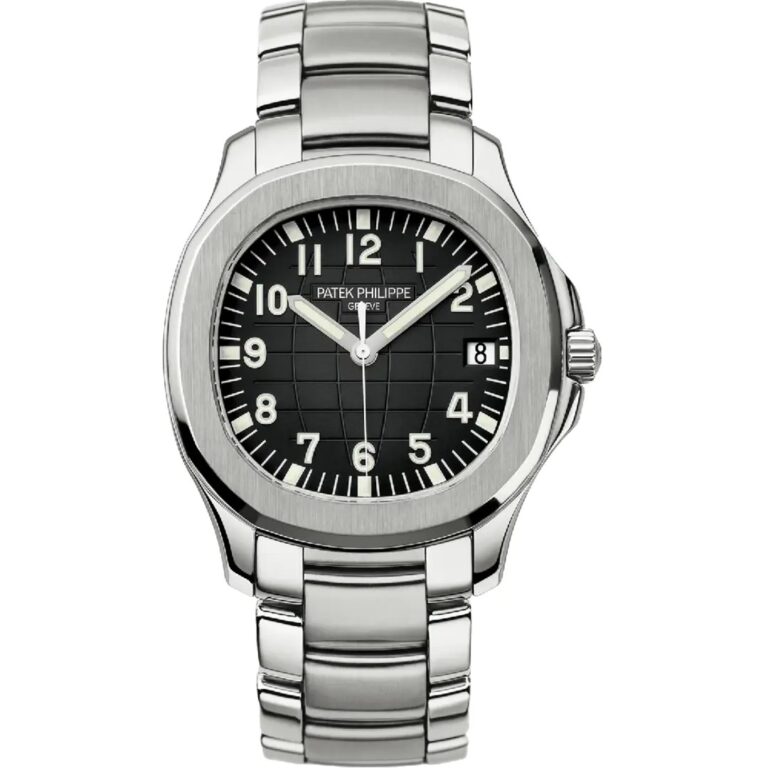 Patek Philippe Aquanaut 40.8mm black dial with tropical strap