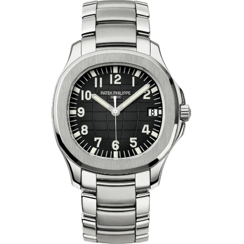 Patek Philippe Aquanaut 40.8mm black dial with tropical strap