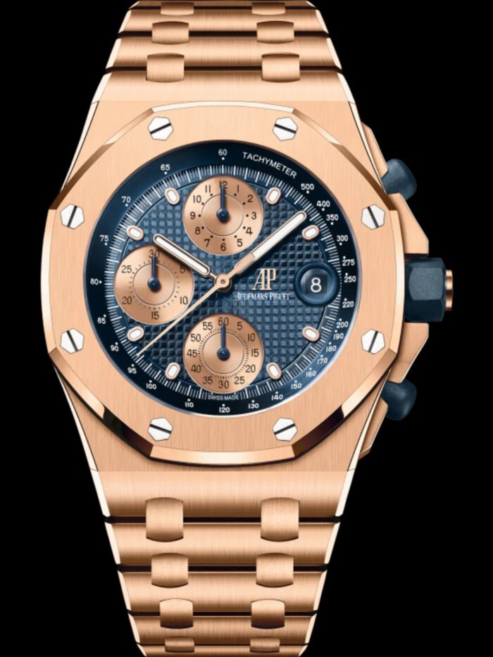 Audemars Piguet Royal Oak Offshore Chronograph 42mm Pink Gold with Blue Dial
