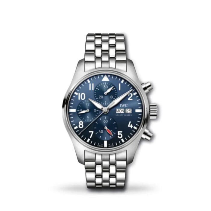IWC Pilot’s Watch Chronograph 41mm IW388102 with blue dial and stainless steel case