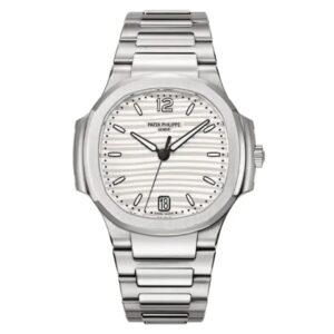 Patek Philippe Nautilus Ladies Watch 7118/1A-010 with White Dial and Stainless Steel Bracelet