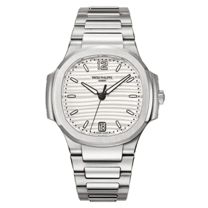 Patek Philippe Nautilus Ladies Watch 7118/1A-010 with White Dial and Stainless Steel Bracelet