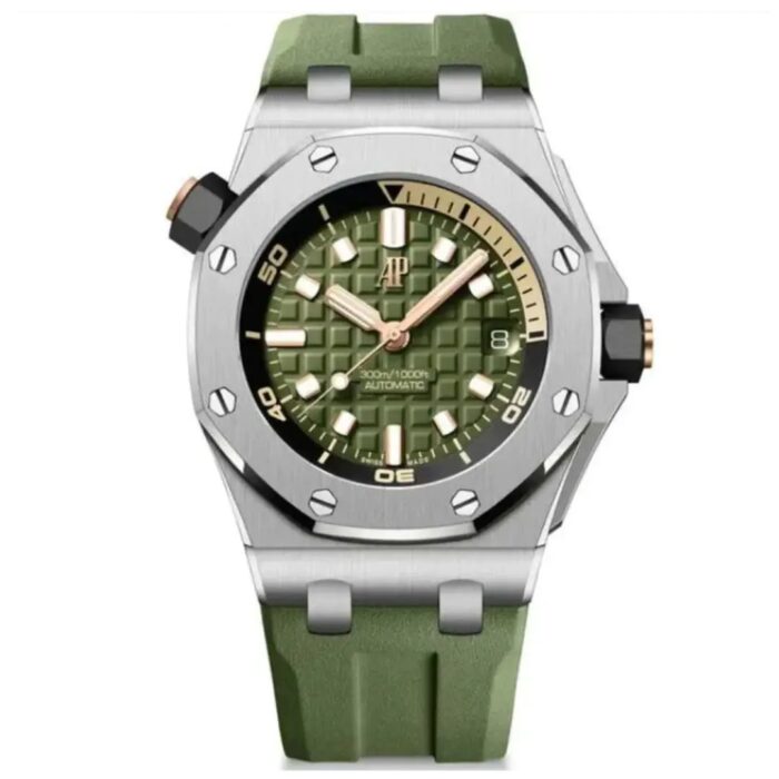 Royal Oak Offshore Diver 15720 Stainless Steel Green Dial 42mm Watch