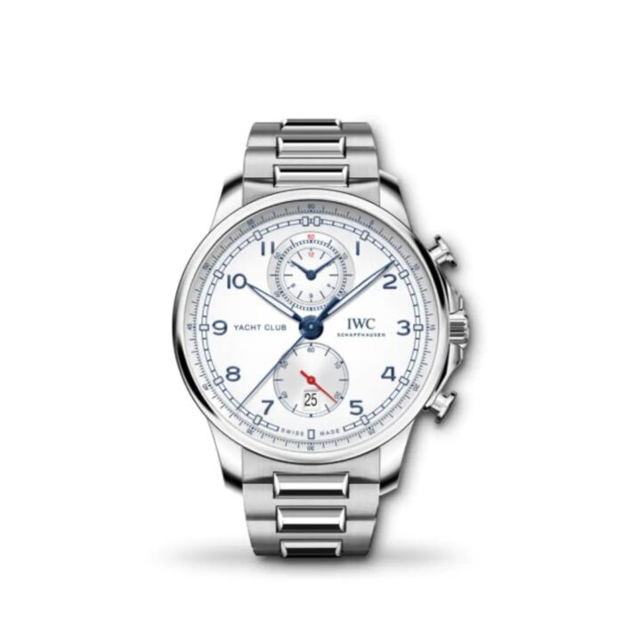 IWC Portugieser Yacht Club Chronograph 44.6mm IW390702 blue dial luxury Swiss sports watch