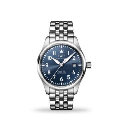 IWC Pilot’s Watch Mark XX 40mm IW328204 with blue dial and stainless steel bracelet