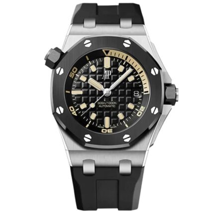 Royal Oak Offshore Diver 15720 with Ceramic Bezel on Black Rubber Strap – 42mm