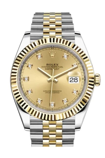 Rolex Datejust Champagne Diamond Dial Men’s Watch