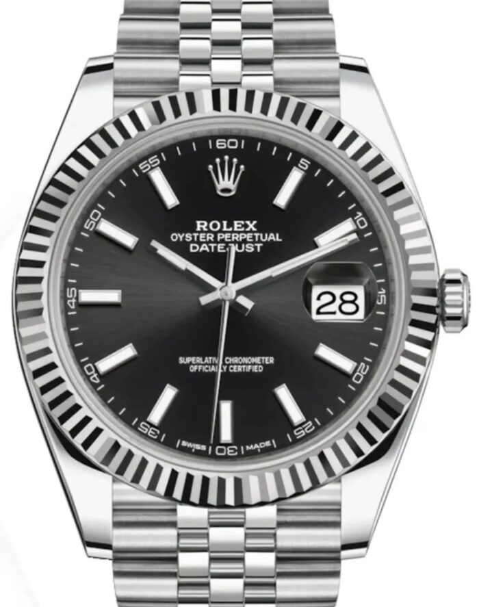Rolex Datejust 41mm Black Dial Men’s Watch with Jubilee Bracelet