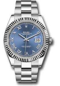 "Rolex Datejust 41 Blue Dial Ref 126334 Men's Luxury Watch with Oyster Bracelet"