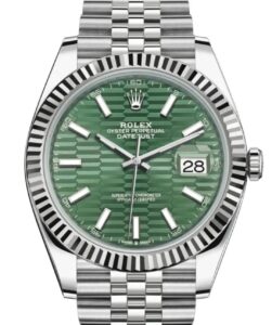 Rolex Datejust 36/41mm Mint Green Dial with Fluted Bezel and Jubilee Bracelet Super Clone