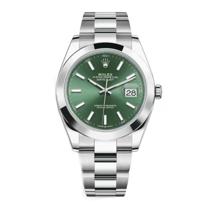 Rolex Datejust 41mm Green Dial Men’s Watch with Stainless Steel Oyster Bracelet