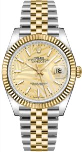 Rolex Datejust 36mm Steel and Yellow Gold Men’s Watch with Fluted Palm Dial and Jubilee Bracelet