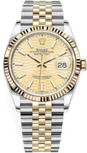 Rolex Datejust 36mm Two-Tone Men’s Watch with Fluted Motif Dial and Jubilee Bracelet