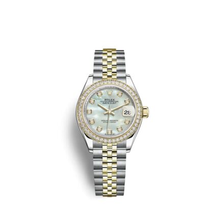 Rolex Lady Datejust 28mm Everose Two-Tone Diamond Bezel Women’s Watch