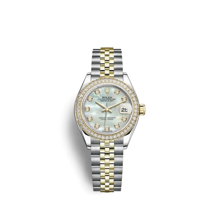 Rolex Lady Datejust 28mm Everose Two-Tone Diamond Bezel Women’s Watch