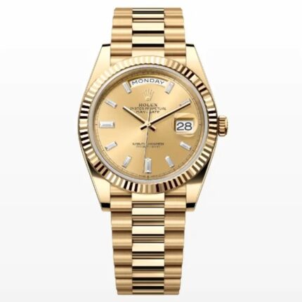 Rolex Day-Date 36/40 Champagne Dial Diamond Yellow Gold President Watch