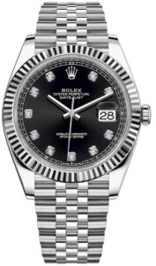Rolex Datejust Black Diamond Dial Jubilee Men's Watch