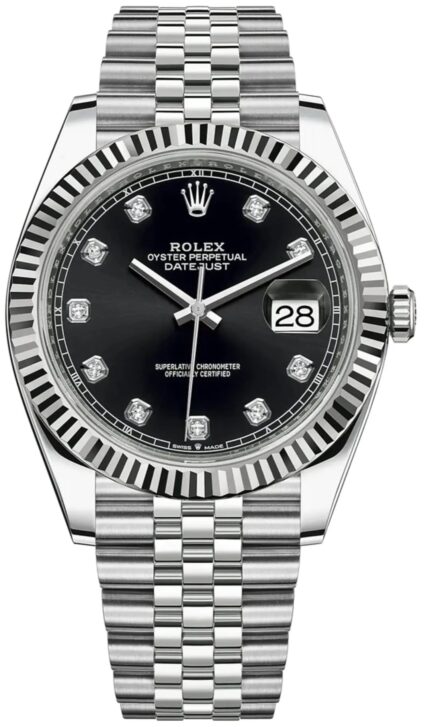 Rolex Datejust Black Diamond Dial Jubilee Men's Watch