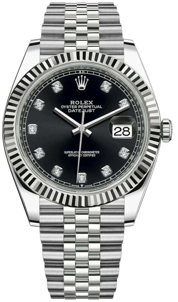 Rolex Datejust Black Diamond Dial Jubilee Men's Watch