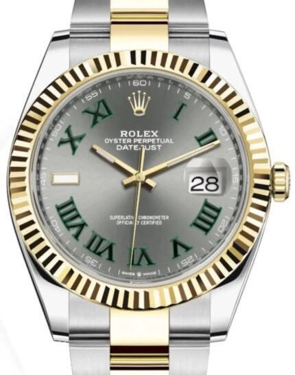 Rolex Datejust Oyster Case Yellow Gold Accent