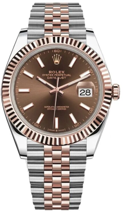 Rolex Datejust 41mm Chocolate Dial Rose Gold Men’s Watch