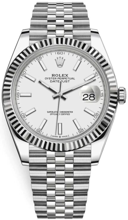 Rolex Datejust 41mm White Dial Ref 126334 – Stainless Steel Jubilee Bracelet