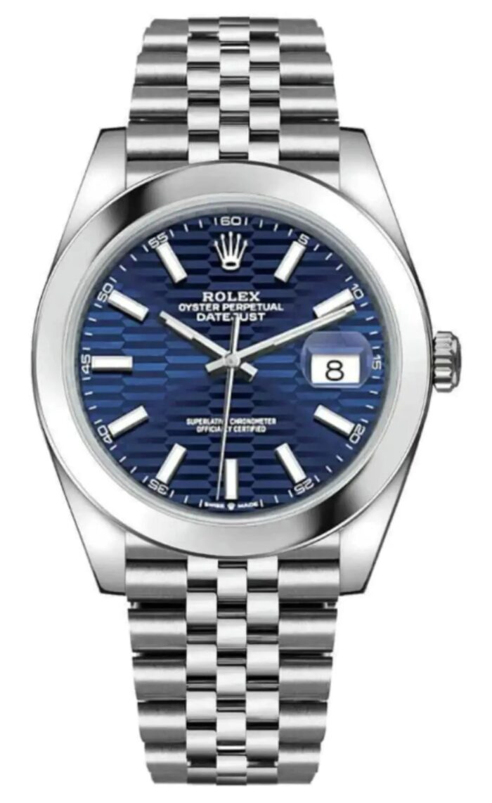 Rolex Datejust 41mm Blue Dial Men's Watch with Stainless Steel Jubilee Bracelet