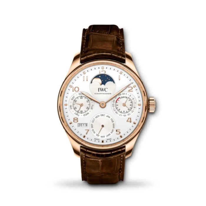 IWC Portugieser Perpetual Calendar 44.2mm IW503302 rose gold watch with moon phase