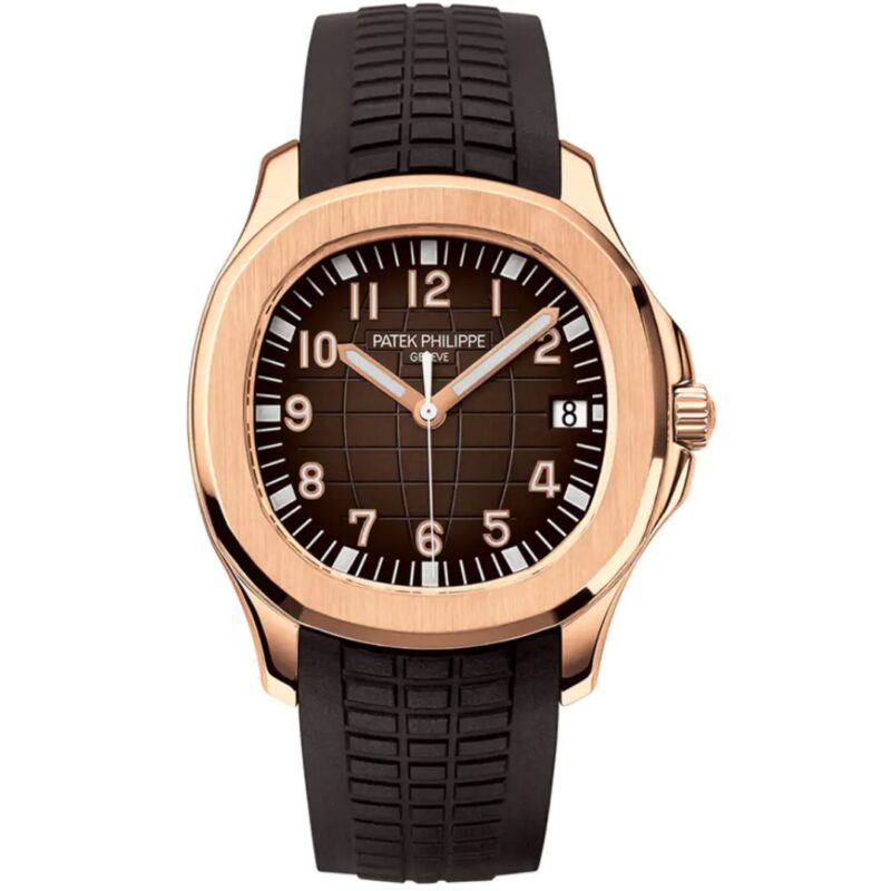 Patek Philippe Aquanaut 40mm with black dial and tropical rubber strap