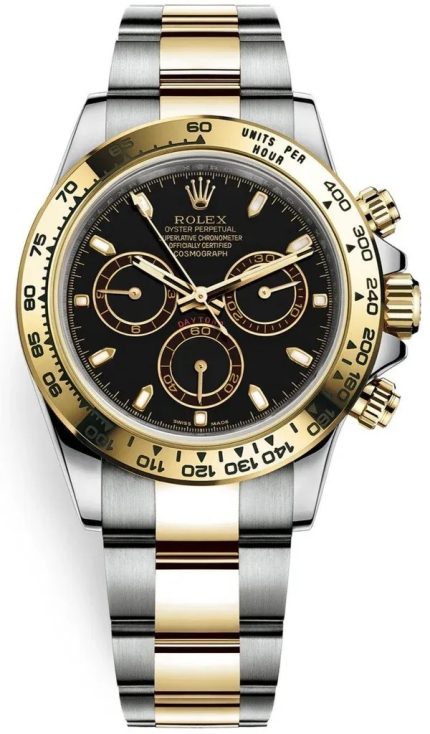 Rolex Cosmograph Daytona 116503 two-tone yellow gold and stainless steel chronograph with white dial