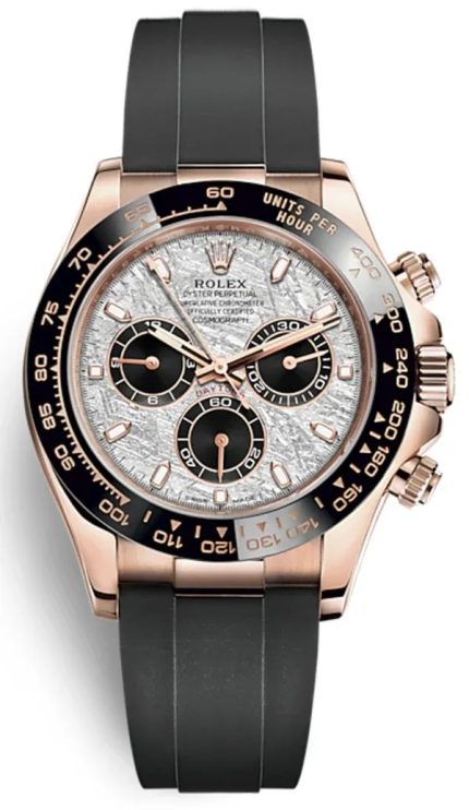 Rolex Cosmograph Daytona m116515ln-0055 with meteorite dial and Everose gold case - 40mm luxury chronograph