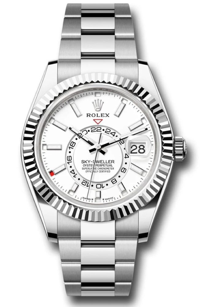 Rolex Sky-Dweller M326934-1 42mm with black dial in Oystersteel and white gold