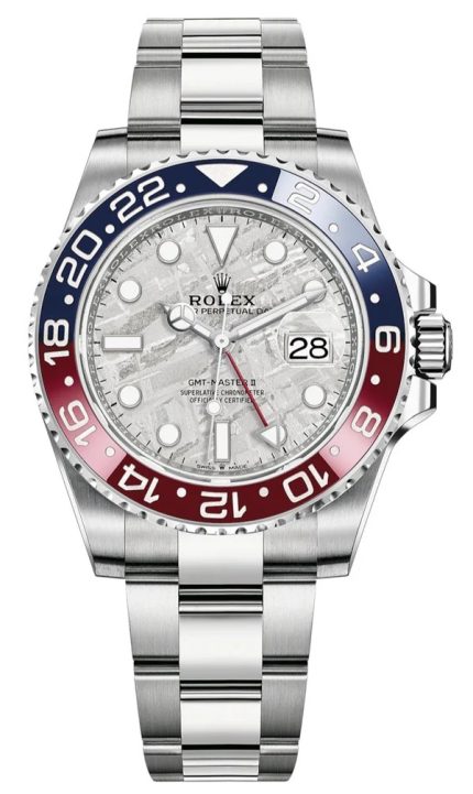 Rolex GMT-Master II M126719BLRO-0002 40mm with blue dial, white gold case, and Pepsi bezel