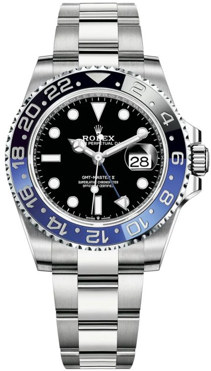 Rolex GMT-Master II M126710BLNR-0003 40mm with black and blue Batman bezel on Jubilee bracelet