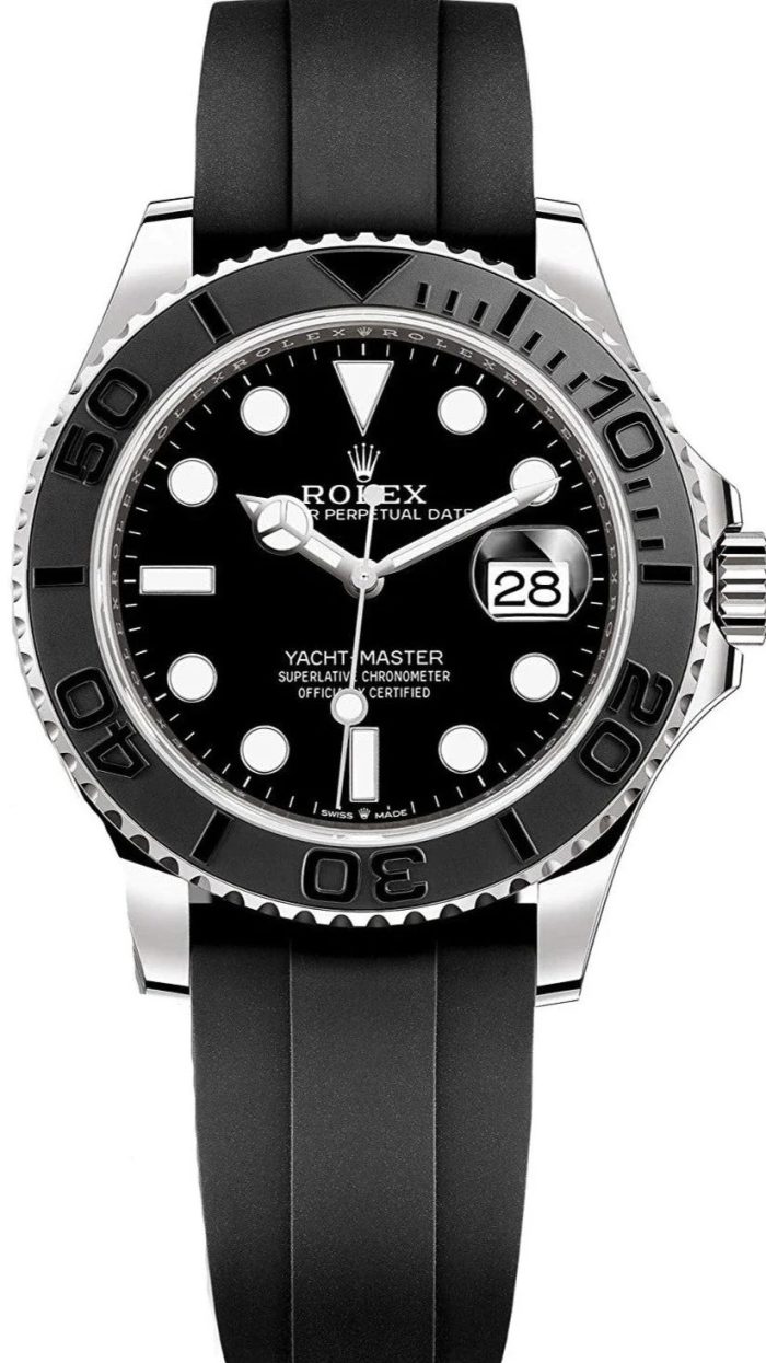Rolex Yacht-Master 42 M226659 white gold watch with black dial and Oysterflex bracelet